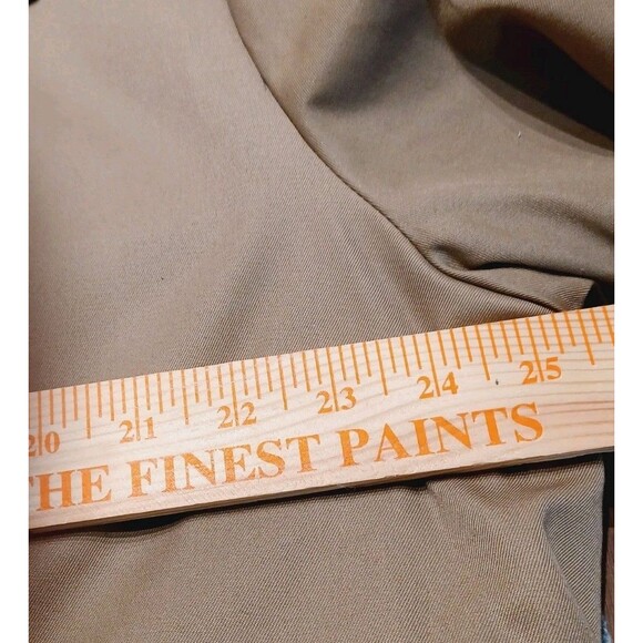 Men's Nordstrom Tan Trench Coat With Wool Blend Zipout Lining Size 46R - Picture 13 of 14